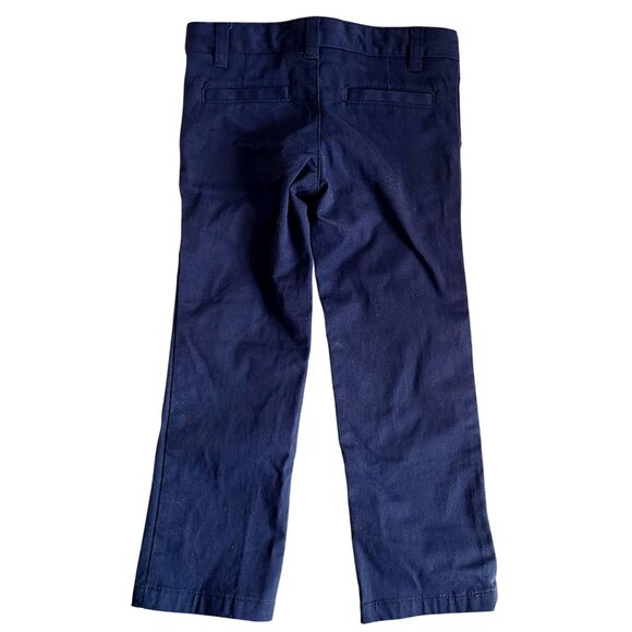 French Toast Kids School Uniform Straight Navy Pants Size 5 Cotton Blend - Picture 2 of 9